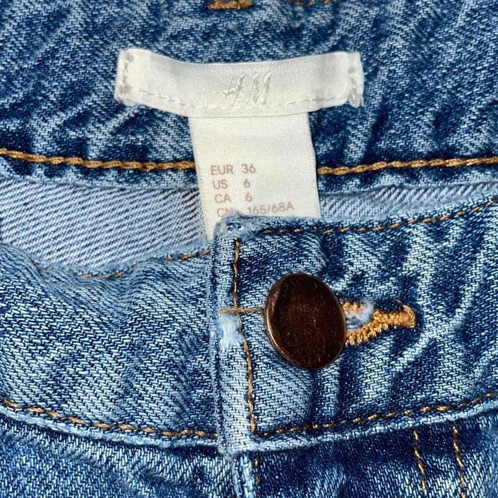 H&M Denim Jeans Distressed Ripped In style Size 6 - Picture 6 of 10
